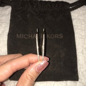 Michael Kors gold diamond hoops
